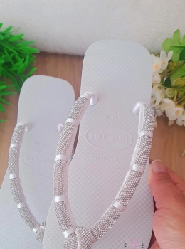 Havaianas Cristal Nozinho Branca Feminina